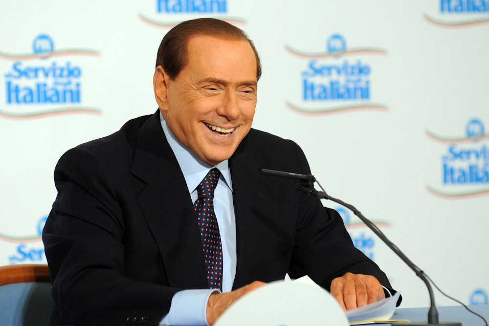 Silvio Berlusconi - glad ägare av AC Milan vid denna tidpunkt